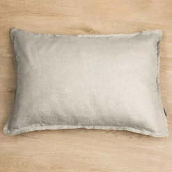 Taie D'Oreiller, Traversin|EMINZA Taie d'oreiller rectangulaire lin lavé (50 x 80 cm) Louise Beige