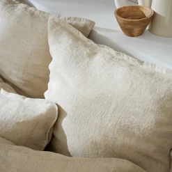 Taie D'Oreiller, Traversin|EMINZA Taie d'oreiller rectangulaire lin lavé (50 x 80 cm) Louise Beige