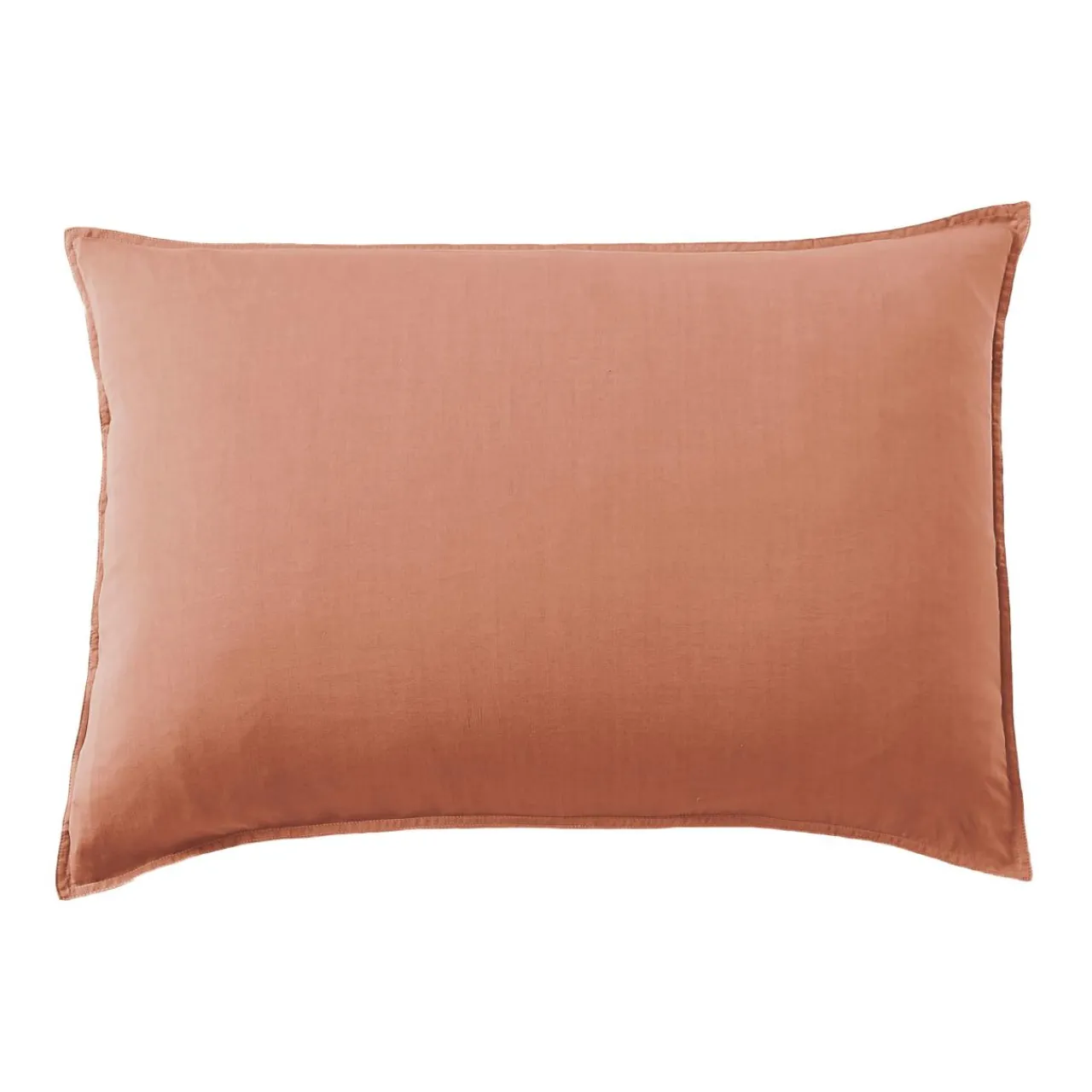 Taie D'Oreiller, Traversin|EMINZA Taie d'oreiller rectangulaire lyocell Tencel™ lavé (50 x 70 cm) Olivia Terracotta