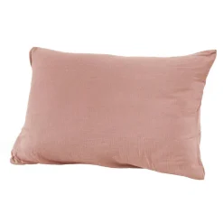 Taie D'Oreiller, Traversin|EMINZA Taie d'oreiller rectangulaire gaze de coton (50 x 70 cm) Gaïa Rose Pêche