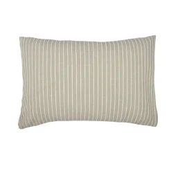 Taie D'Oreiller, Traversin|EMINZA Taie d'oreiller rectangulaire réversible coton texturé et percale (50 x 70 cm) Alice Ecru