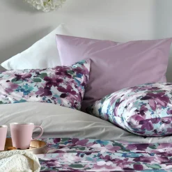 Taie D'Oreiller, Traversin|STOF Taie d'oreiller rectangulaire percale de coton (50 x 70 cm) Pervenche parme Violet