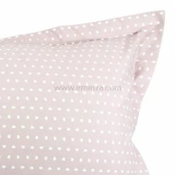 Taie D'Oreiller, Traversin|TRADI LINGE Taie d'oreiller rectangulaire coton Glamour Rose