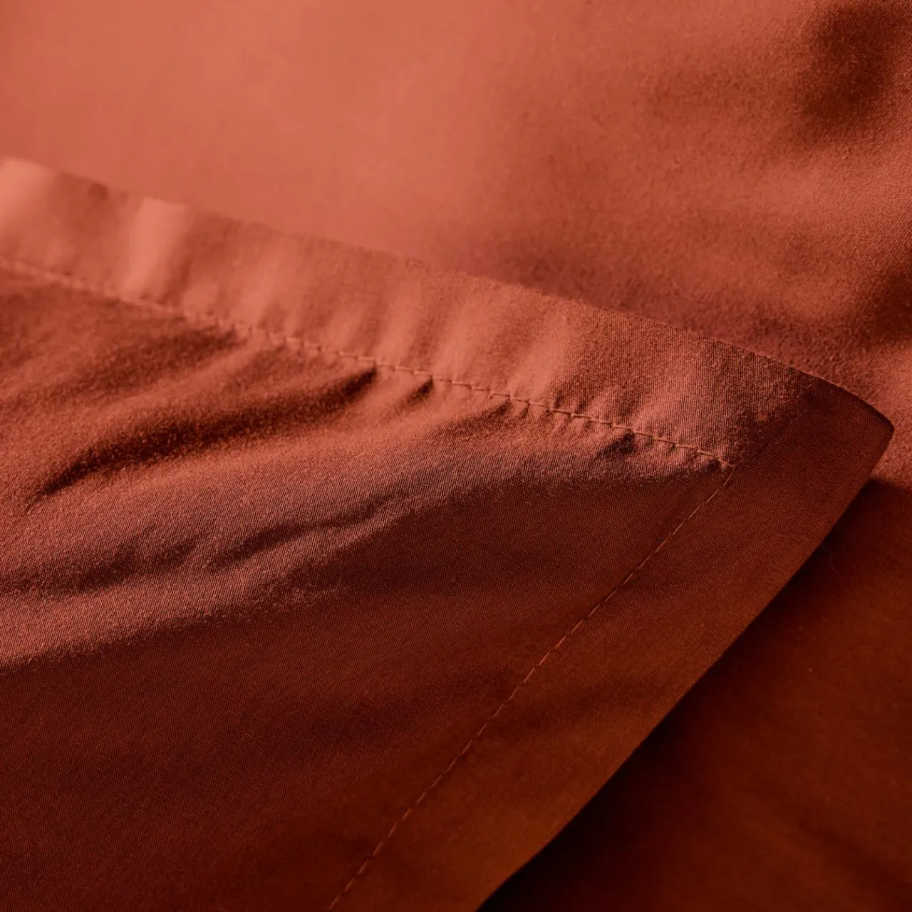 Taie D'Oreiller, Traversin|EMINZA Taie d'oreiller rectangulaire percale de coton (50 x 80 cm) Cali Terracotta