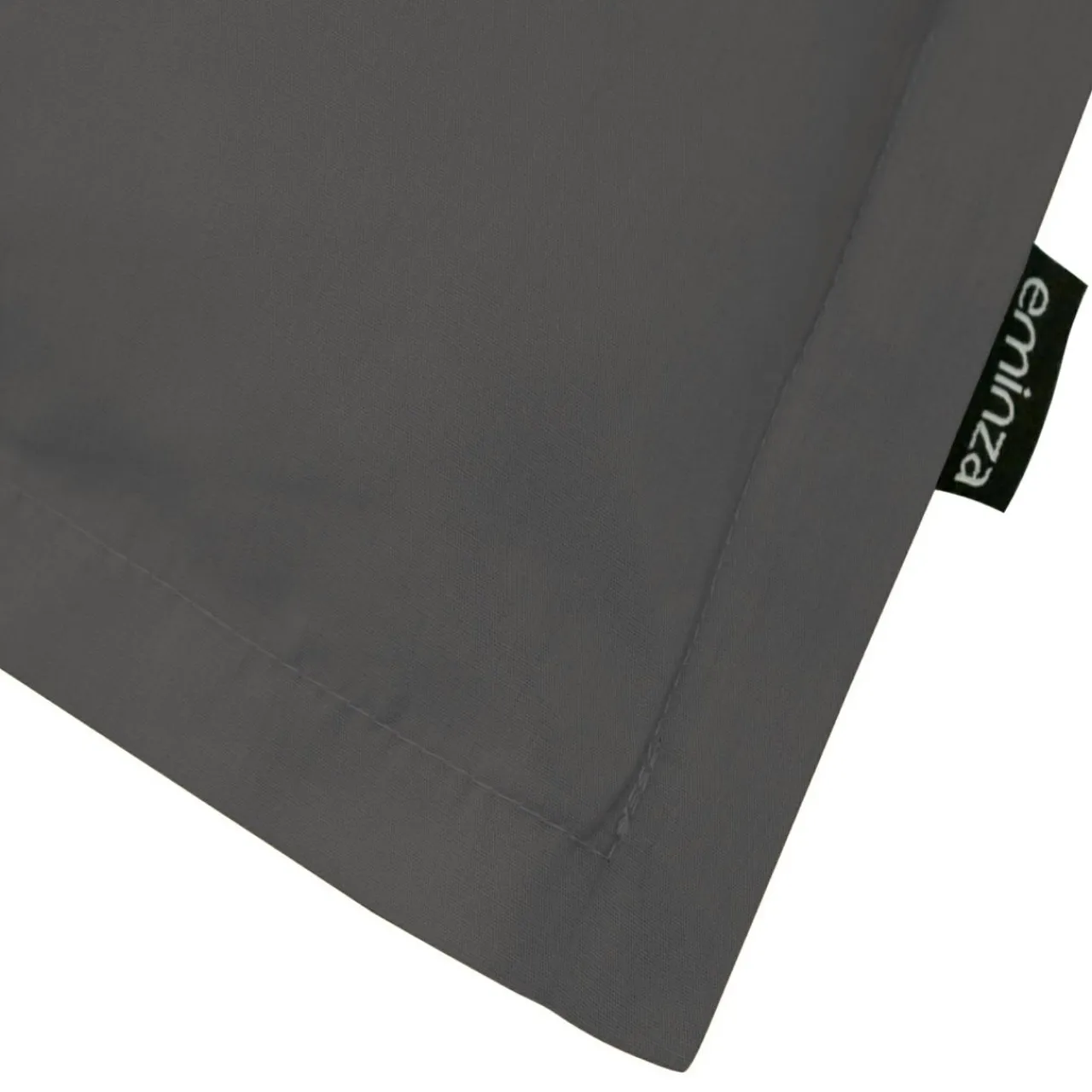 Taie D'Oreiller, Traversin|EMINZA Taie d'oreiller rectangulaire percale de coton (50 x 70 cm) Cali Gris Anthracite