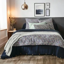 Taie D'Oreiller, Traversin|EMINZA Taie d'oreiller rectangulaire gaze de coton (50 x 70 cm) Elya Violet