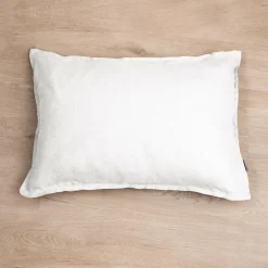 Taie D'Oreiller, Traversin|EMINZA Taie d'oreiller rectangulaire lin lavé (50 x 70 cm) Louise he Blanc
