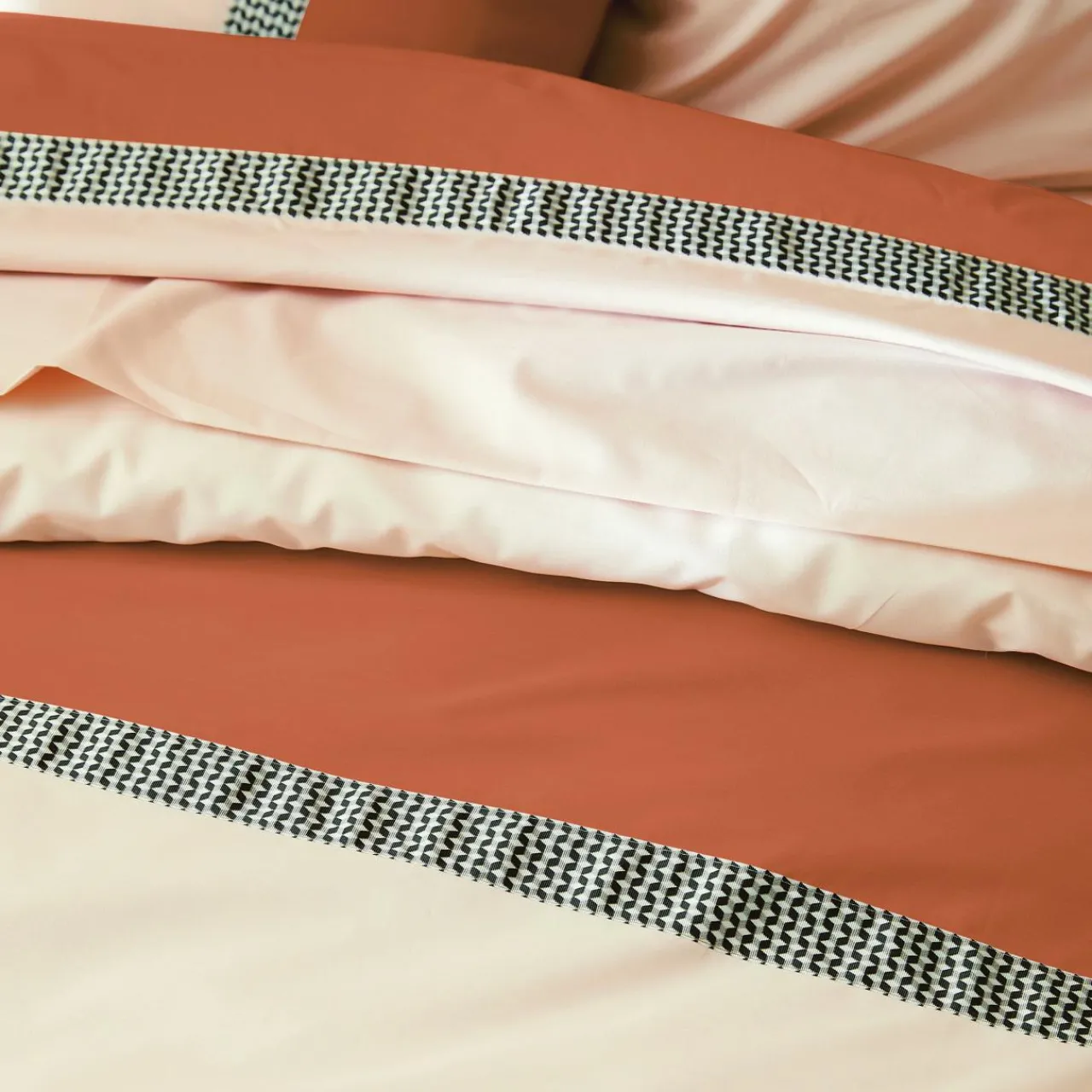 Taie D'Oreiller, Traversin|TRADILINGE Taie d'oreiller rectangulaire percale de coton (50 x 70 cm) Macassar Cognac