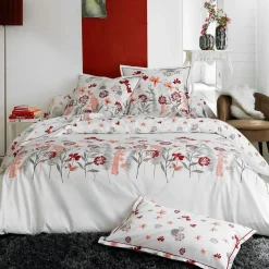 Taie D'Oreiller, Traversin|TRADI LINGE Taie d'oreiller rectangulaire percale de coton (50 x 70 cm) Petite folie Rouge