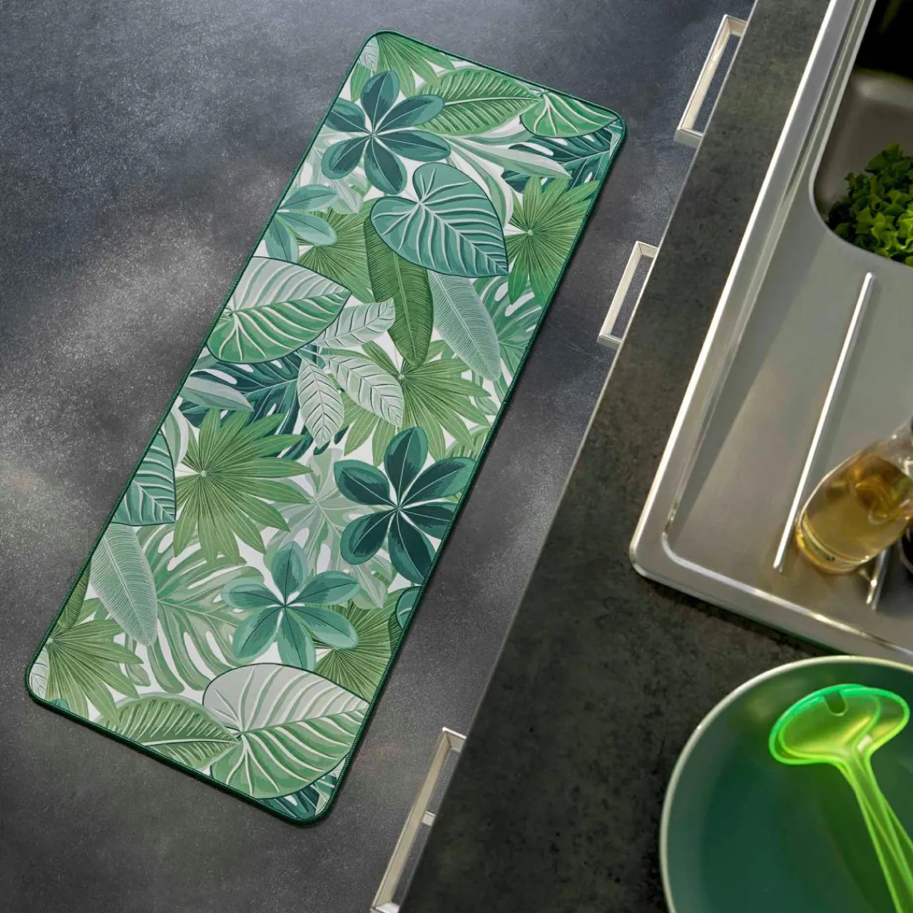 Tapis De Cuisine|Tapis Multi-Usage|douceur d'intu017drieur Tapis antidérapant (45 x 120 cm) Ardenia Vert