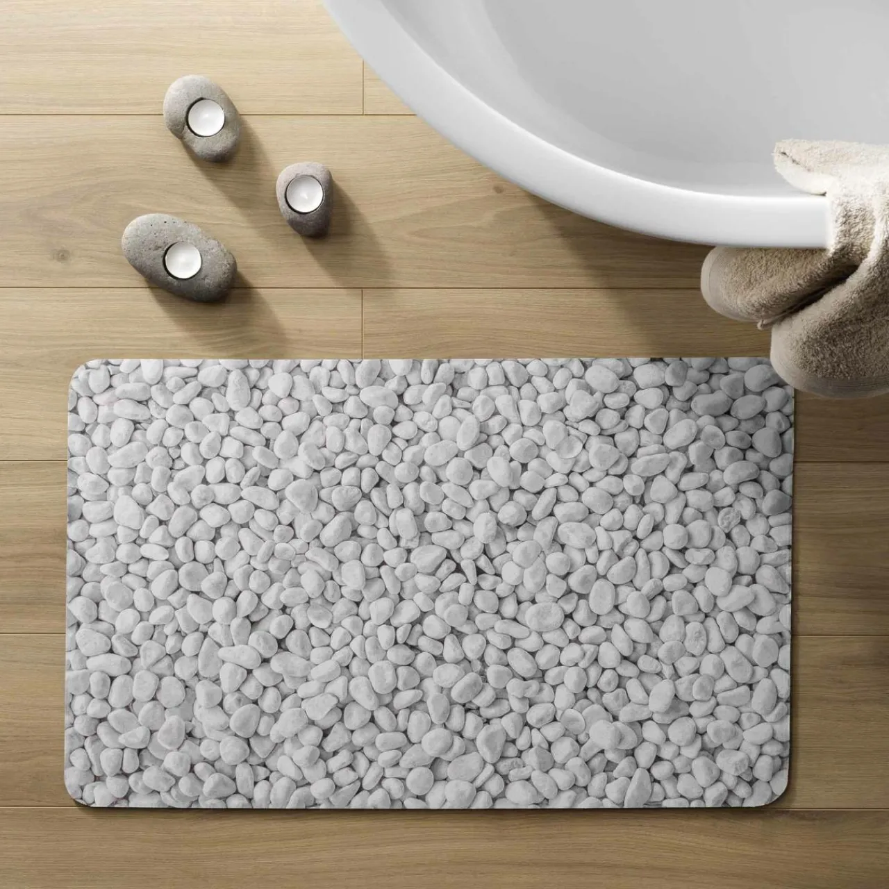 Linge De Bain|Tapis De Bain|douceur d'intu017drieur Tapis de bain antidérapant (50 x 80 cm) Leandra Gris