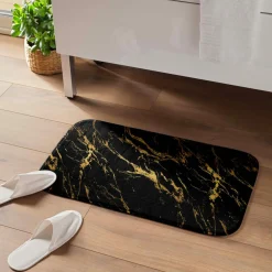 Linge De Bain|Tapis De Bain|douceur d'intu017drieur Tapis de bain antidérapant (45 x 75 cm) Aquamarbre Noir