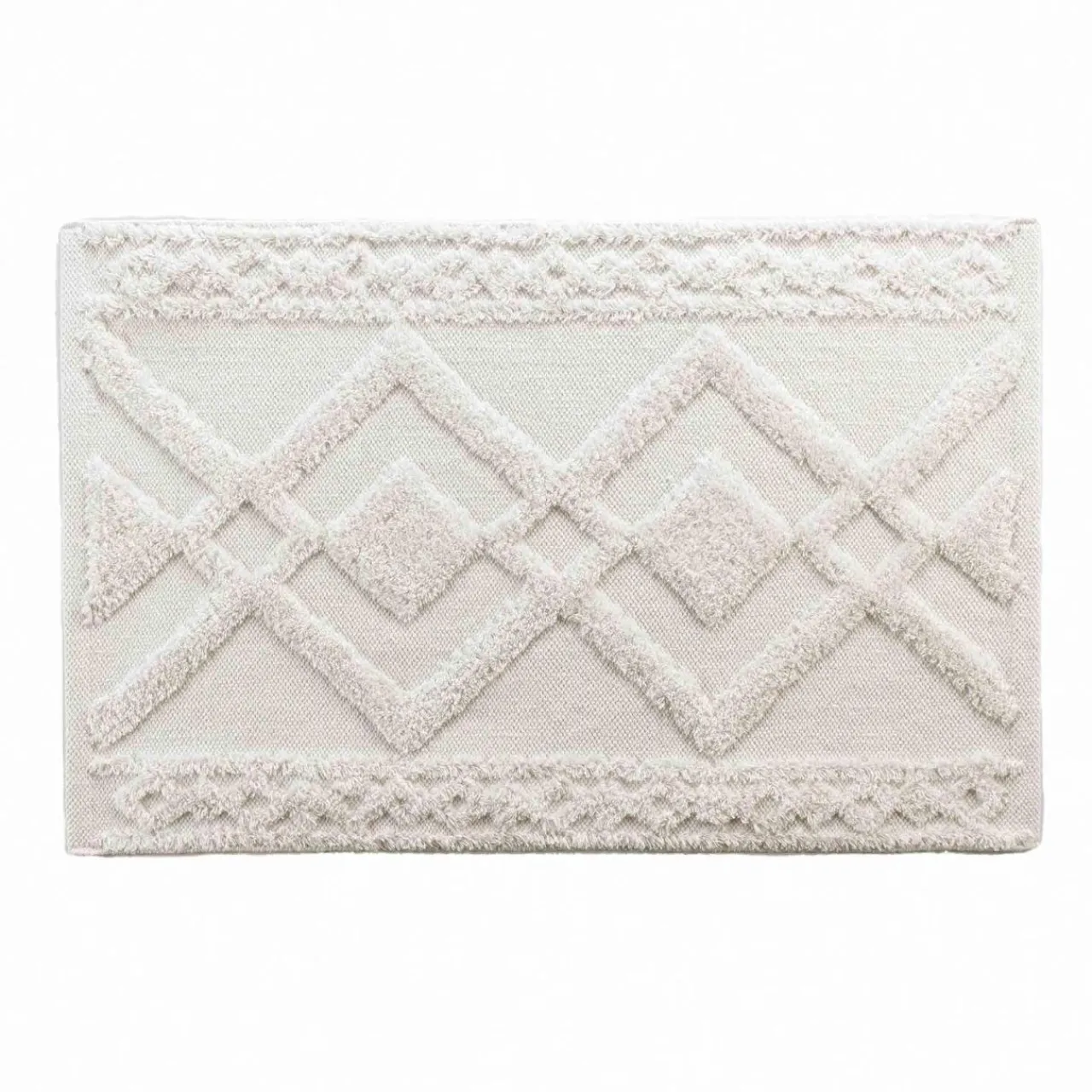 Tapis Salle De Bain/Wc|DOUCEUR D'INTERIEUR Tapis de bain coton (50 x 80 cm) Gladis Blanc