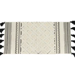 Linge De Bain|Tapis De Bain|TENDANCE Tapis de bain coton (45 x 90 cm) Agadir Noir