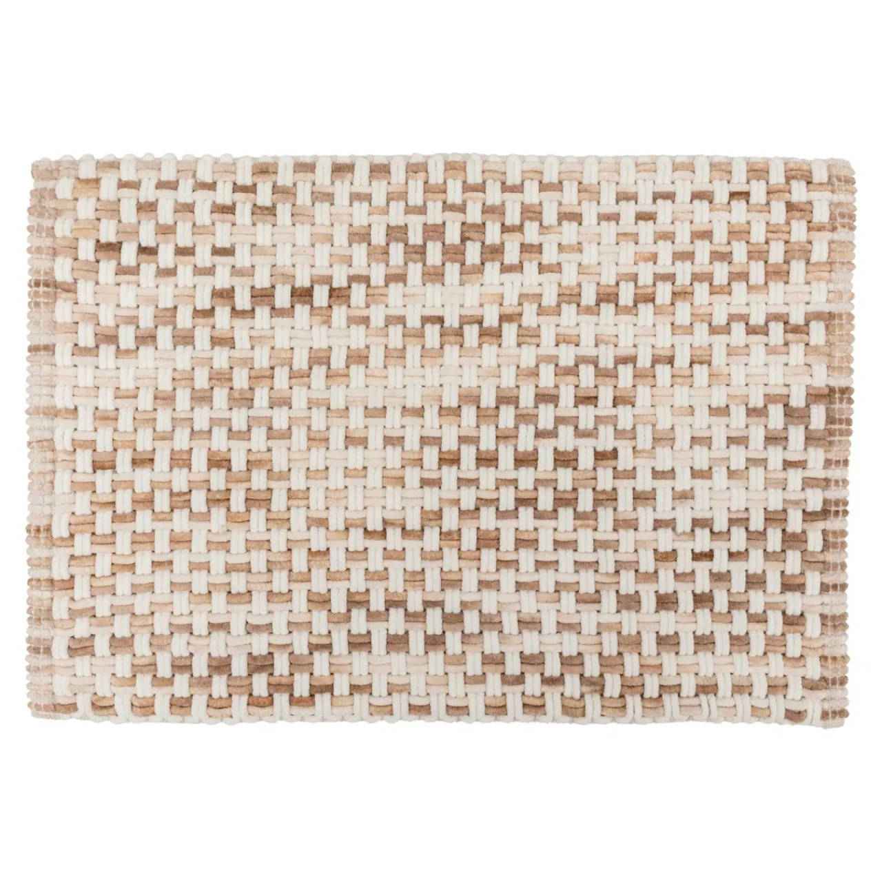 Linge De Bain|Tapis De Bain|5 Five Simply Smart Tapis de bain coton (50 x 75 cm) Tresse Taupe