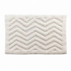 Tapis Salle De Bain/Wc|DOUCEUR D'INTERIEUR Tapis de bain coton (50 x 80 cm) Angelis Blanc