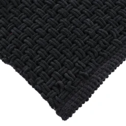 Linge De Bain|Tapis De Bain|TENDANCE Tapis de bain microfibre (45 x 90 cm) Maille Noir