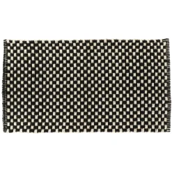 Linge De Bain|Tapis De Bain|TENDANCE Tapis de bain microfibre maille (45 x 90 cm) Sucre et Beige Noir