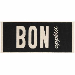 Tapis De Cuisine|Tapis Multi-Usage|DOUCEUR D'INTERIEUR Tapis de cuisine (50 x 120 cm) Appetito Noir