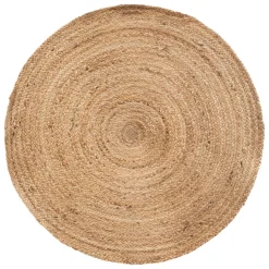 Tapis De Chambre/Salon|ATMOSPHERA Tapis de salon jute rond (80 cm) Domy Beige