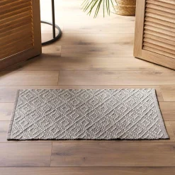 Tapis De Chambre/Salon|DOUCEUR D'INTERIEUR Tapis de salon coton (50 x 80 cm) Dorana Taupe