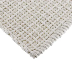 Tapis De Chambre/Salon|TENDANCE Tapis de salon coton (50 x 120 cm) Mimetisme Blanc et Ivoire