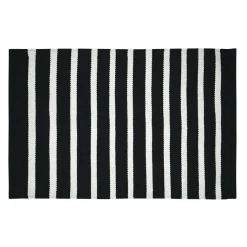 Tapis De Chambre/Salon|STOF Tapis de salon coton (60 x 90 cm) Calvi Noir