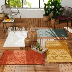 Tapis De Chambre/Salon|DOUCEUR D'INTERIEUR Tapis de salon coton (60 x 90 cm) Cilaos Terracotta