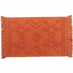 Tapis De Chambre/Salon|DOUCEUR D'INTERIEUR Tapis de salon coton (60 x 90 cm) Cilaos Terracotta