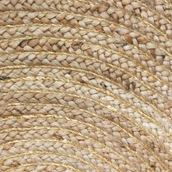 Tapis De Chambre/Salon|ATMOSPHERA Tapis de salon jute rond (80 cm) Lurex Cosy Beige