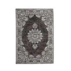 Tapis De Chambre/Salon|EMINZA Tapis de salon rectangulaire jacquard (160 x 230 cm) Sana Gris