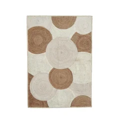 Tapis De Chambre/Salon|EMINZA Tapis de salon rectangulaire jute tressée main (200x300 cm) Reina Beige