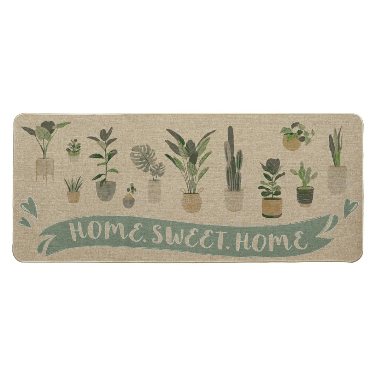 Tapis Multi-Usage|Paillasson|LUANCE Tapis d'entrée antidérapant (50 x 120 cm) Home Sweet Home Beige