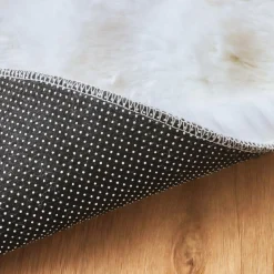 Tapis De Chambre/Salon|EMINZA Tapis fausse fourrure (120 cm) Toronto Ivoire