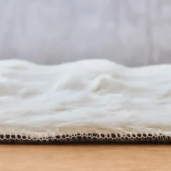 Tapis De Chambre/Salon|EMINZA Tapis fausse fourrure (120 x 170 cm) Toronto Ivoire