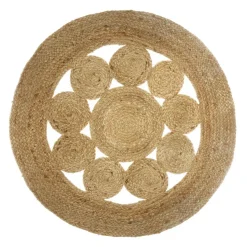 Tapis De Chambre/Salon|ATMOSPHERA Tapis jute rond (80 cm) Giusti naturel Beige