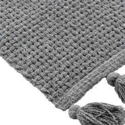 Tapis De Chambre/Salon|TENDANCE Tapis salon coton (45 x 90 cm) Alba Gris