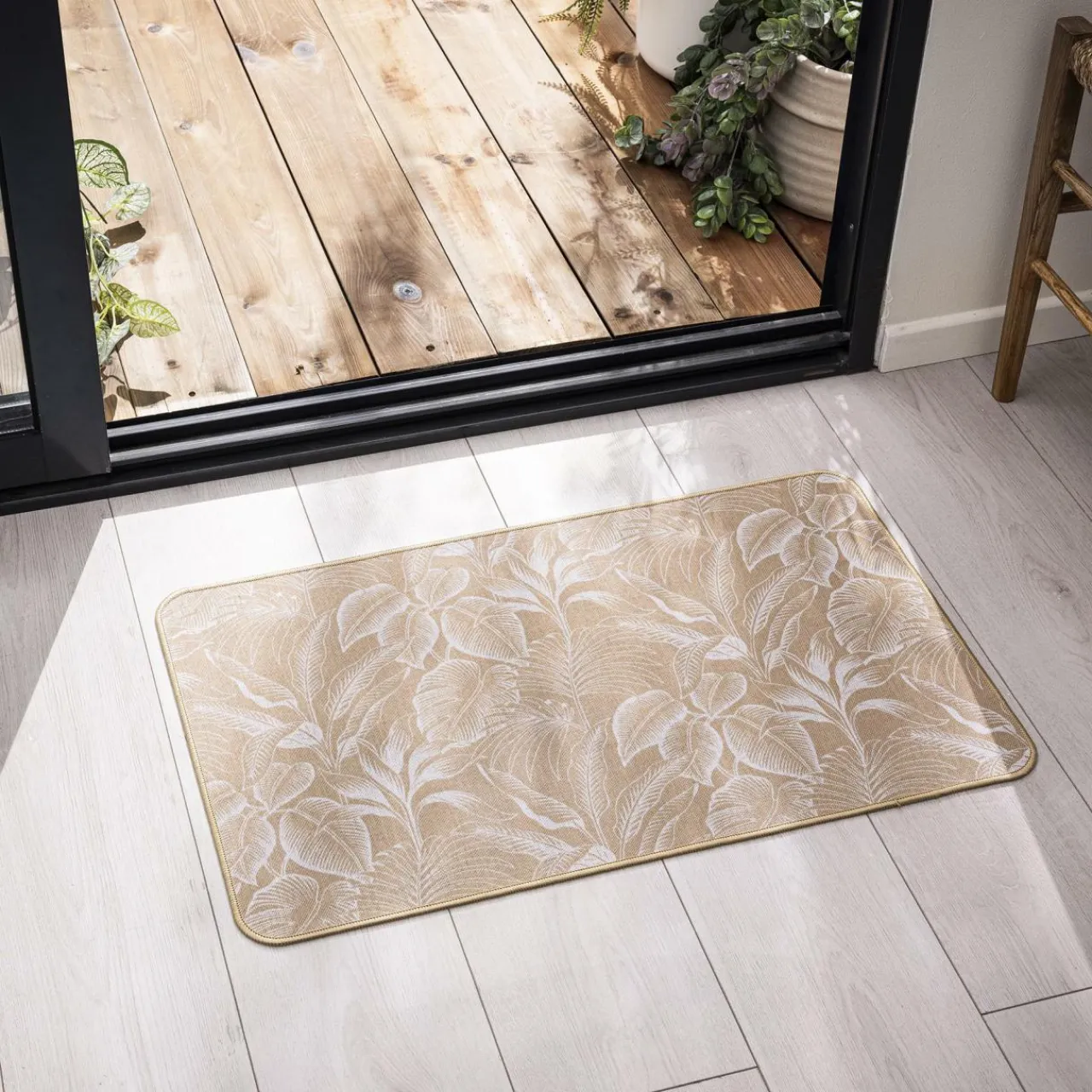 Tapis De Cuisine|Tapis Multi-Usage|douceur d'intu017drieur Tapis tissé antidérapant (45 x 75 cm) Stylis Blanc