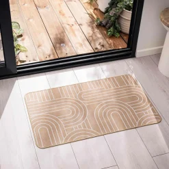 Tapis De Cuisine|Tapis Multi-Usage|douceur d'intu017drieur Tapis tissé antidérapant (45 x 75 cm) Modul Blanc