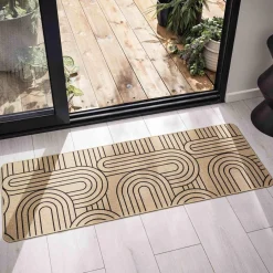 Tapis De Cuisine|Tapis Multi-Usage|douceur d'intu017drieur Tapis tissé antidérapant (45 x 120 cm) Modul Noir