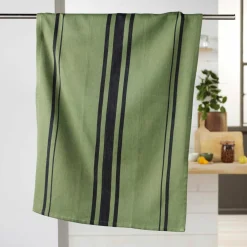 Accessoire Cuisine|DOUCEUR D'INTERIEUR Torchon (70 cm) Comptoir Vert kaki