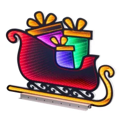 Père Noël, Animaux Et Personnage|Déco Et Objet Lumineux|KAEMINGK Traineau du Père Noël lumineux 396 LED (H45 cm) Infinity Multicolore