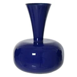 Vase|Vase|#N/A Vase en métal émaillé fait main (H23 cm) Cléa roi brillant Bleu