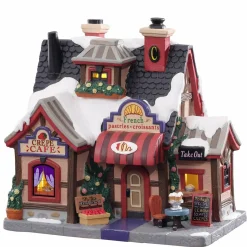 Village De Noël Lemax|LEMAX Village de Noël à piles lumineux Le Crêpe Café