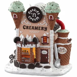 Village De Noël Lemax|LEMAX Village de Noël à piles lumineux Glacier Cookies n' cream