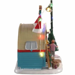 Village De Noël Lemax|LEMAX Village de Noël à piles lumineux Vendeur de sapins