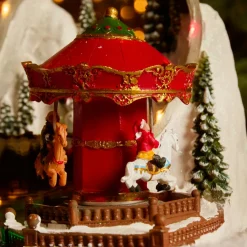 Village De Noël Lumineux|KAEMINGK Village de Noël lumineux animé et musical (H27 cm) Parc d'attraction Multicolore