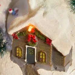 Village De Noël Lumineux|KAEMINGK Village de Noël lumineux et musical Station de ski animée