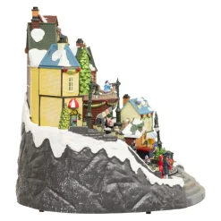 Village De Noël Lumineux|JJA Village de Noël musical et animé (H37 cm) Grande gare Multicolore