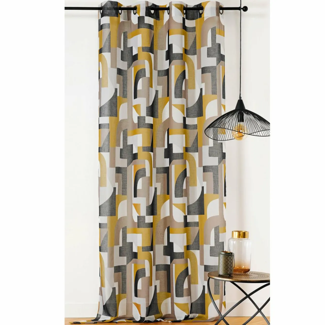 Voilage|LINDER Voilage (145 x 280 cm) Antik Jaune moutarde